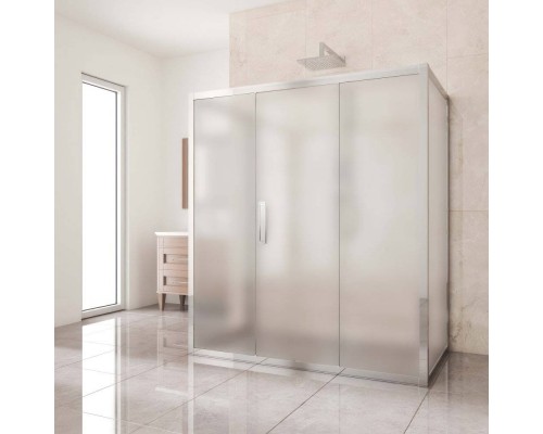 Душевой уголок Kubele DE019 R3U-MAT-CH 140х100 см, профиль хром