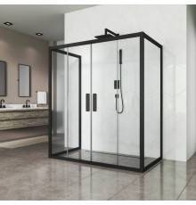 Душевой уголок Kubele DE019 R4U-CLN-BLMT 140х90 см, профиль матовый черный