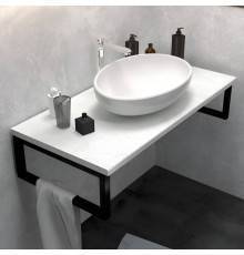 Столешница с раковиной 1MarKa Grunge Loft 80 бетон светлый