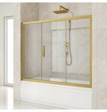 Шторка на ванну Kubele DE019 P3-CLN-BR 170х150 см, профиль бронза