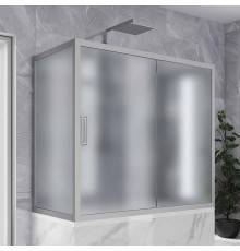 Шторка на ванну Kubele DE019 P2U-MAT-MT 150х80 см, профиль матовый хром