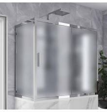 Шторка на ванну Kubele DE019 P2U-MAT-CH 150х75 см, профиль хром