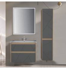 Мебель для ванной комнаты ASB-Mebel Диана 60 серая, дуб янтарный