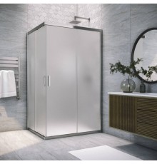 Душевой уголок Vegas Glass ZA-F Tur Novo h1900 90*80 08 10 профиль глянцевый хром, стекло сатин
