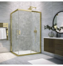 Душевой уголок Vegas Glass ZA-F Tur Novo h1900 90*80 09 01 профиль золото, стекло прозрачное