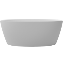 Ванна из искусственного камня WHITECROSS Pearl A 155x80 см, овальная, с донным клапаном, белая матовая