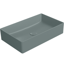 Раковина GSI Kube X 60x37, серая, прямоугольная