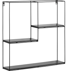 Полка Stool Group Square черная, черный мрамор