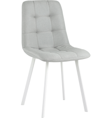 Стул Stool Group Chilly рогожка светло-серая, ножки белые