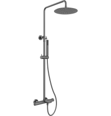Душевая стойка Vincea Vogue VSFS-1V1TGM с термостатом, вороненая сталь