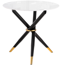 Журнальный столик Woodville Rock 80x80 см, white, black