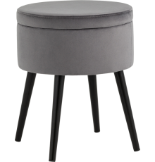 Пуф Stool Group Клайс с ящиком, серый, черный