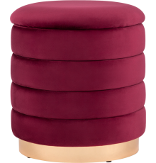 Пуф Stool Group Франсис с ящиком, винный, золото