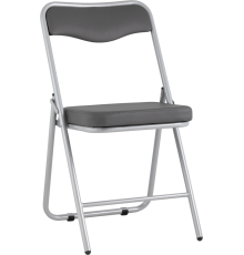 Стул Stool Group Джонни экокожа серая, каркас металлик