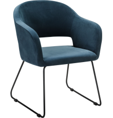 Стул R-Home Oscar Link микровелюр diag blue, ножки черные