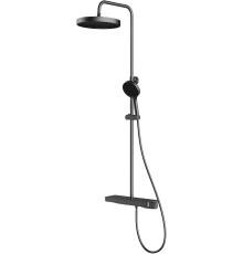 Душевая стойка Vincea Inspire VSFS-3I12TGM с термостатом, вороненая сталь