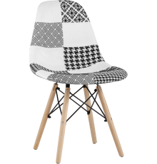 Стул Stool Group Eames DSW пэчворк черно-белый