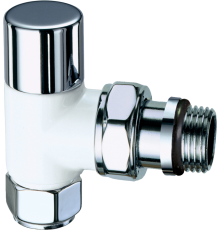 Запорный вентиль FAR LadyFAR FL 0137 12P 1/2" ВР, угловой, уплотнение epdm, серебро, белая эмаль