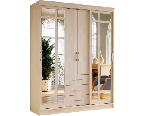 Шкаф-купе БТС Маэстро ясень белый