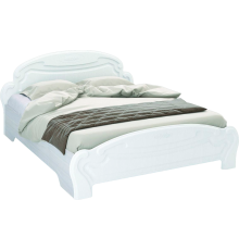 Кровать СТЕНДМЕБЕЛЬ Медина КР 042 160x200 дуб белый, анкор