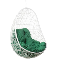 Садовое кресло BiGarden Easy White BS белое, подушка зеленая, без стойки