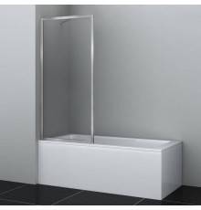 Шторка на ванну Wasserkraft Abens 20W01-80BN, профиль никель, стекло прозрачное