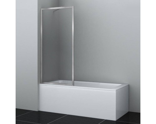 Шторка на ванну Wasserkraft Abens 20W01-80BN, профиль никель, стекло прозрачное