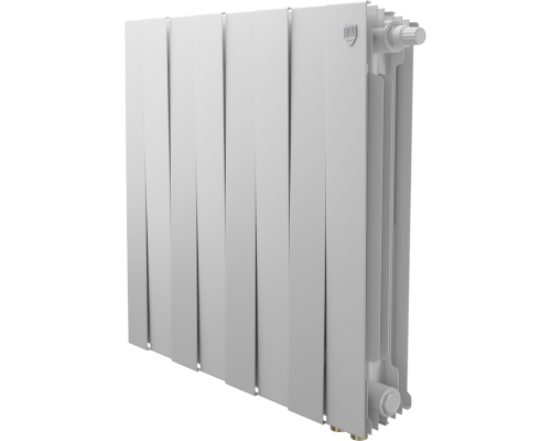 Радиатор биметаллический Royal Thermo Piano Forte 500 VDR80 8 секций, межосевое расстояние 8 см, bianco traffico