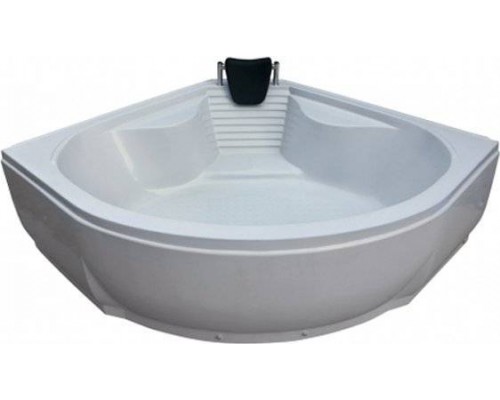 Акриловая ванна WEMOR 150/150/55 C 150x150 см, угловая, с каркасом, с экраном, со сливом-переливом, с подголовником, четверть круга (Ненадлежащее качество: нет экрана, скол, сломана центральная ножка)