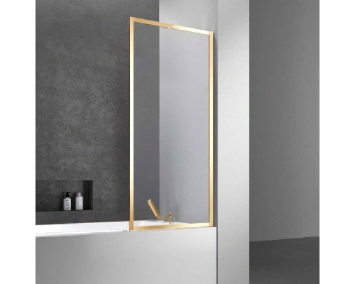 Шторка на ванну Vincea VSB-41700CLG 70 см, профиль брашированное золото, стекло прозрачное