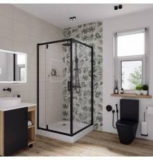Душевой уголок Niagara Nova NG-6801-08 BLACK 90x90, квадратный, черный (Ненадлежащее качество: вмятины и сколы на профиле, нарушена упаковка)