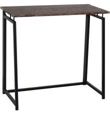 Складной стол BRABIX Loft CD-001 80х44 см, мореный дуб, ножки черные