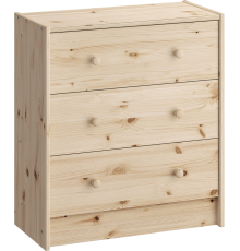 Комод BRABIX Scandi Wood SC-001 РАСТ 62 3 ящика, сосна