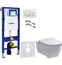 Комплект Унитаз подвесной Geberit iCon 204060000 + Крышка Slim 500.670.01.1 + Крепления Duofix 111.815.00.1 к стене + Шумоизоляция 156.050.00.1 + Инсталляция UP 320 111.300.00.5 + Кнопка Sigma 01 115.770.11.5 белая