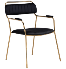 Стул Woodville Aspen black, ножки gold