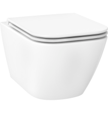 Унитаз подвесной Wellsee Pure BY Wellsee 182602001 безободковый, с микролифтом, глянцевый белый