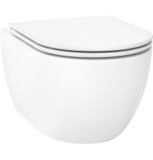 Унитаз подвесной Wellsee Chalice Perfection 182607001 безободковый, с микролифтом, глянцевый белый