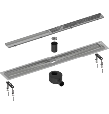 Душевой трап (лоток) Timo Drain Systems DS230209/00 900 двусторонняя панель plate под плитку, хром