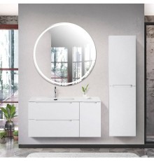 Мебель для ванной комнаты BelBagno Etna 100 L 2 ящика, дверца, bianco lucido