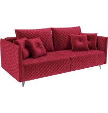 Диван Mebel-Ars Вашингтон бархат красный star velvet 3 dark red