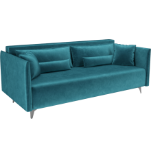 Диван Mebel-Ars Майами бархат сине-зеленый star velvet 43 black green