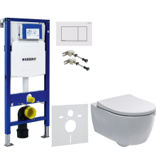 Комплект Унитаз подвесной Geberit iCon 204060000 + Крышка Slim 500.670.01.1 + Крепления Duofix 111.815.00.1 к стене + Шумоизоляция 156.050.00.1 + Инсталляция UP 320 111.300.00.5 + Кнопка Sigma 30 115.883.JT.1 белая матовая, хром глянцевый