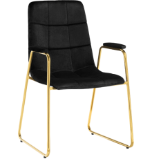 Стул Woodville Lana black, ножки gold