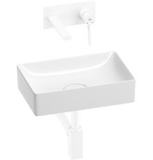 Комплект Wellsee Pure BY 201002555 С ВНУТРЕННЕЙ ЧАСТЬЮ, глянцевый белый, матовый белый, 4 в 1