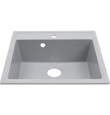 Мойка кухонная Alcora Сати 5691S-13 серая, с сифоном