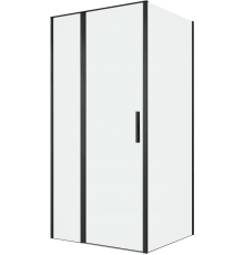 Душевой уголок Allen Brau Priority 100x90, профиль черный браш, стекло прозрачное