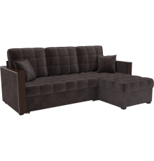 Угловой диван Mebel-Ars Техас бархат шоколадный star velvet 60 coffee
