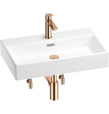 Комплект Wellsee Graceful Pro 201004629 глянцевый белый, розовое золото, 5 в 1