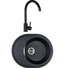 Комплект Мойка кухонная Wisent MWR620-26 антрацит + Смеситель WP49-098-3-26 антрацит