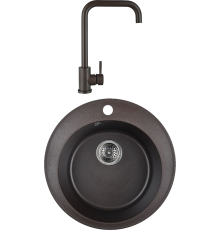 Комплект Мойка кухонная Wisent MWR480-27 кофе + Смеситель W4998-4-27 кофе